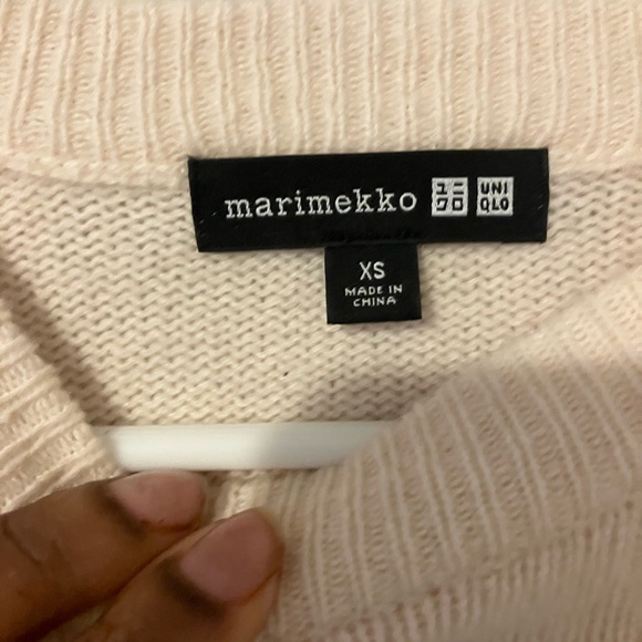 Marimekko Beige and Cream Long Sleeve Dress - Picture 3 of 7